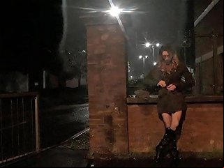 XHAMSTER @ Public Display Of Affection By A Trans Woman In Fishnet Tights